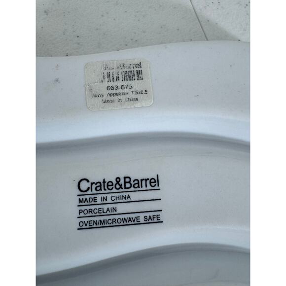 "CRATE & BARREL" Appetizer Servers Charcuterie Olives White Crackers App-6"x6" - Picture 4 of 4